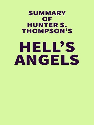 cover image of Summary of Hunter S. Thompson's Hell's Angels